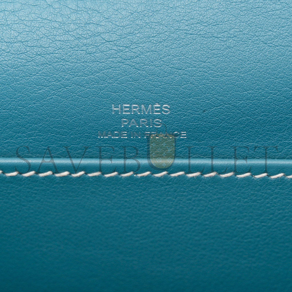 HERMÈS MASTER SWIFT KELLY POCHETTE CLUTCH BLUE JEAN (22*14*7cm) 